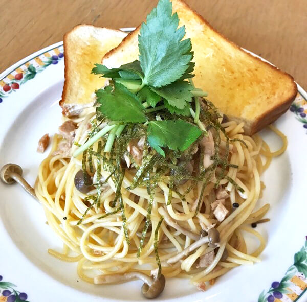 ツナときのこの和風パスタ